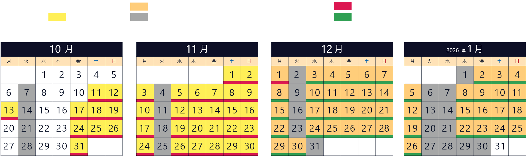イベント開催中の営業時間