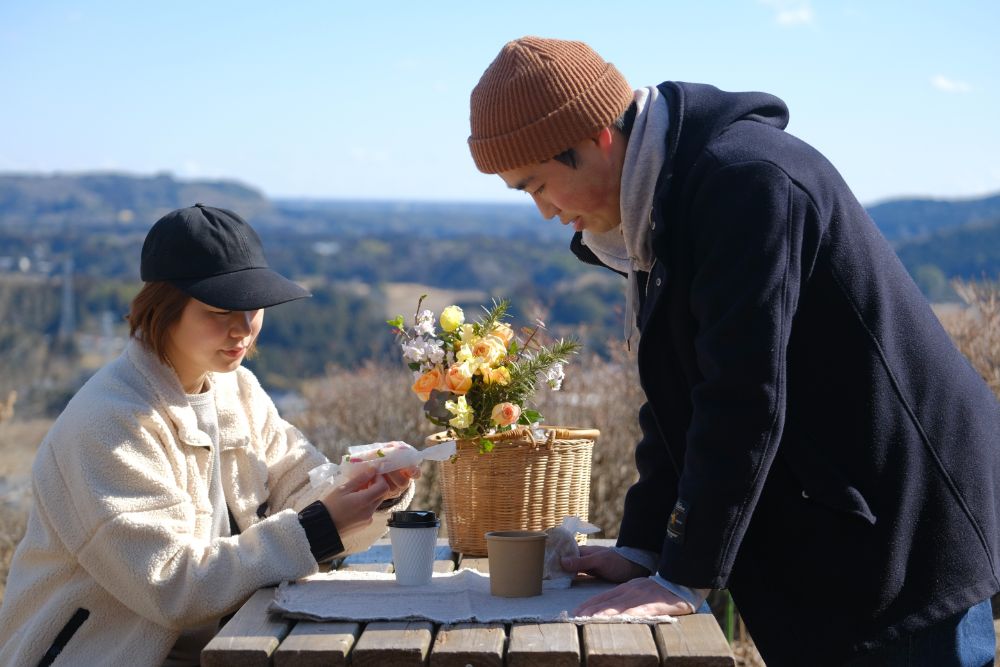 バレンタインに花束と素敵な時間を